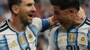 RAYAKAN KEMENANGAN. Lionel Messi dan Enzo Fernández rayakan kemenangan Argentina atas Mesir, skor 3-2 dan lolos ke perempat final Piala Dunia FIFA 2026. (foto : Instagram Enzo Fernández)
