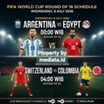 Jadwal Piala Dunia FIFA, Rabu 8 Juli 2026