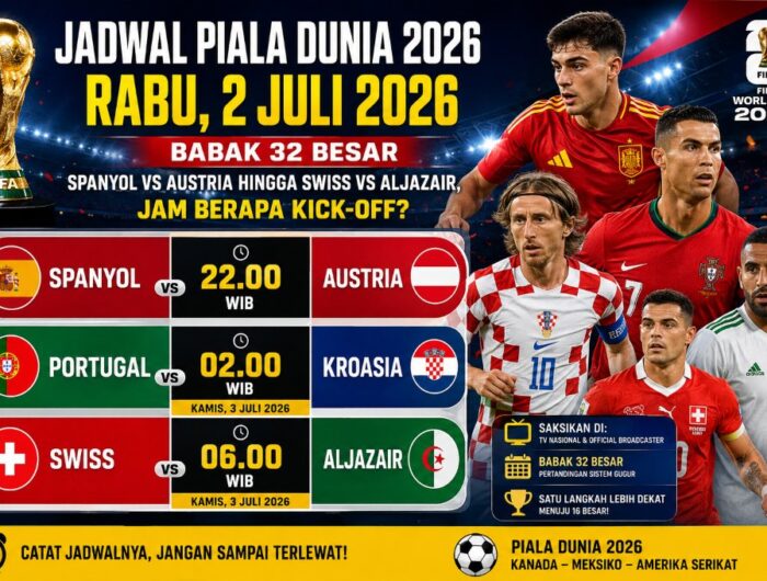 Jadwal Piala Dunia Hari Ini: Spanyol vs Austria hingga Swiss vs Aljazair